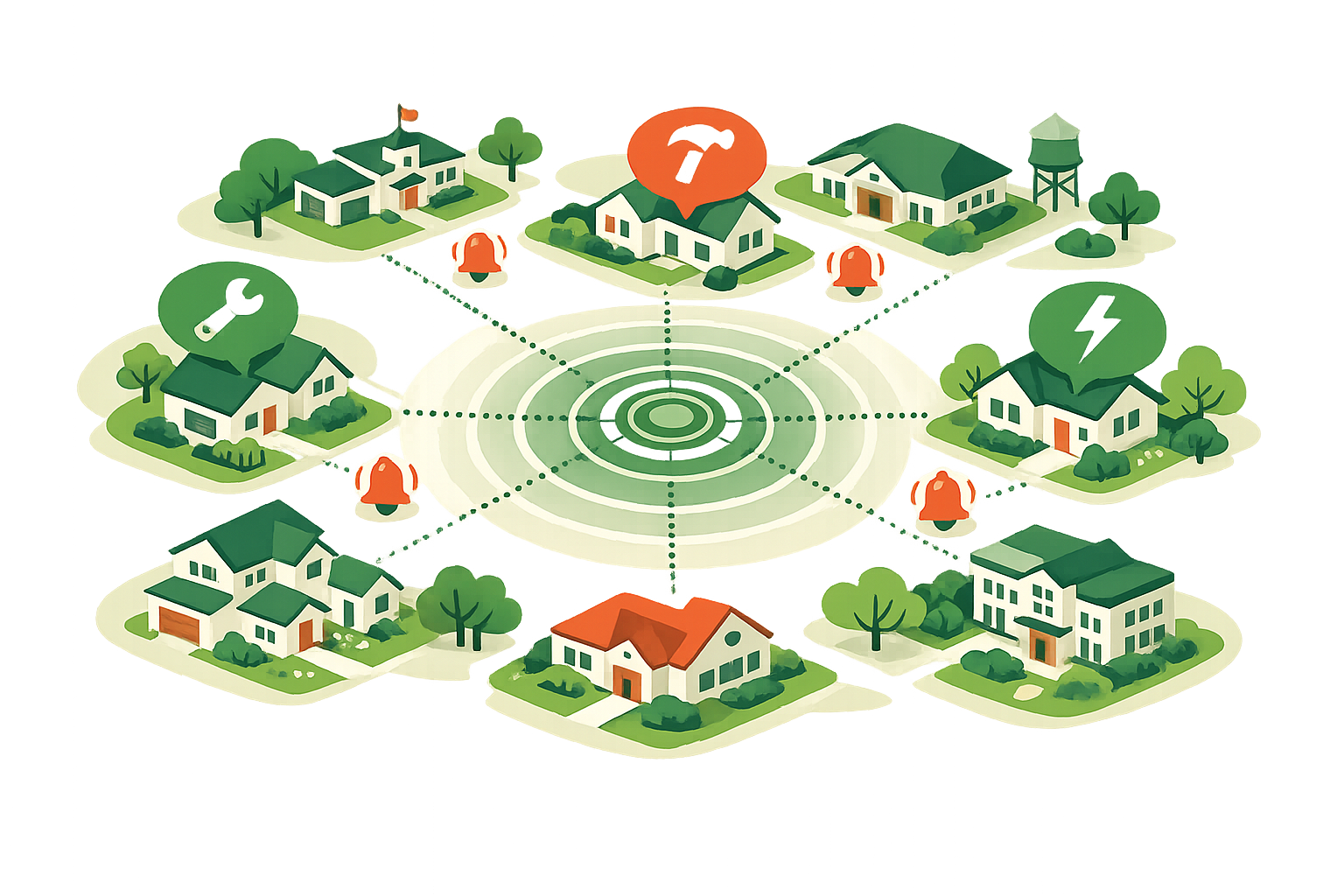 24/7 neighborhood monitoring for contractor leads